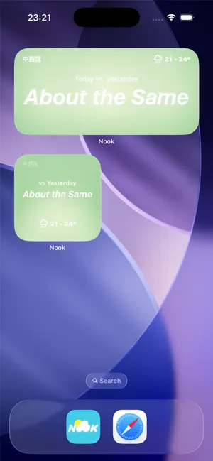 Nook Weather - Weather Widget iPhone screenshot 4