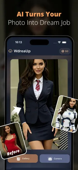 WdreaUp - AI Job Styler iPhone screenshot 1