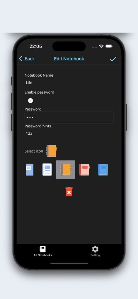 Private Secret Notebook-Memo - Productivity App | MWM