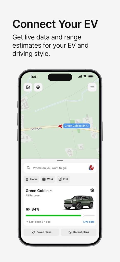 A Better Routeplanner (ABRP) - Dieses Tool ermöglicht die Verknüpfung des Elektrofahrzeugs, um den aktuellen Batteriestand direkt in der App zu sehen und Live-Daten für eine noch genauere Reichweitenplanung zu nutzen.
