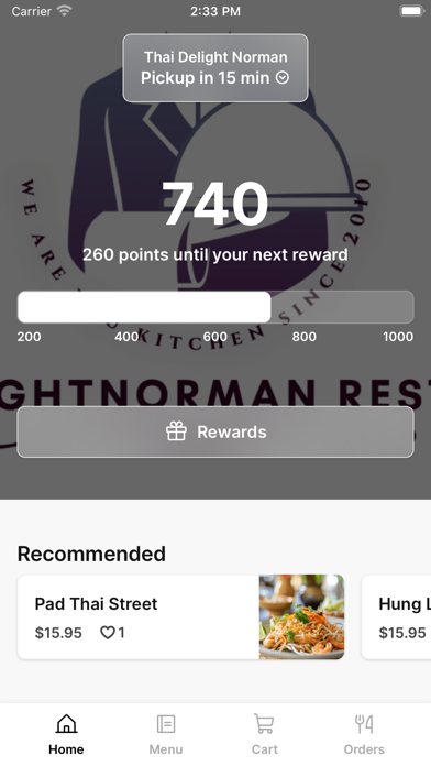 Thai Delight To Go iPhone screenshot 1 - Food & Drink app