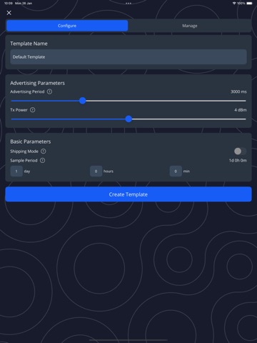 DM BLE Provisioning Tool iPad screenshot