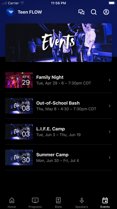 Teen F.L.O.W. Youth Ministries iPhone screenshot 5 - Education app