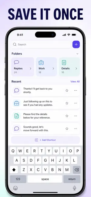 Clipboard Keyboard Snippets screenshot 1