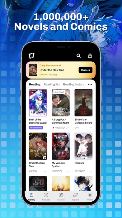 WebNovel - Read Novels & Manga Screenshot