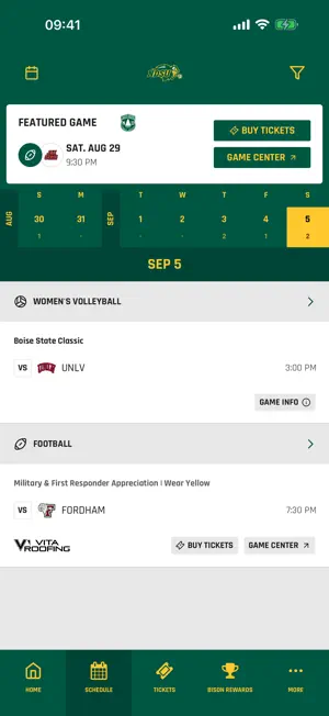 NDSU Athletics screenshot 2