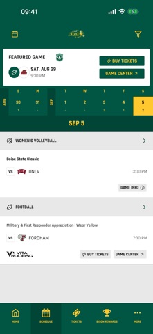 NDSU Athletics iPhone screenshot