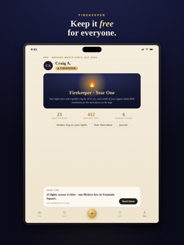 Watchfire: Prayer Map & Bible iPad screenshot
