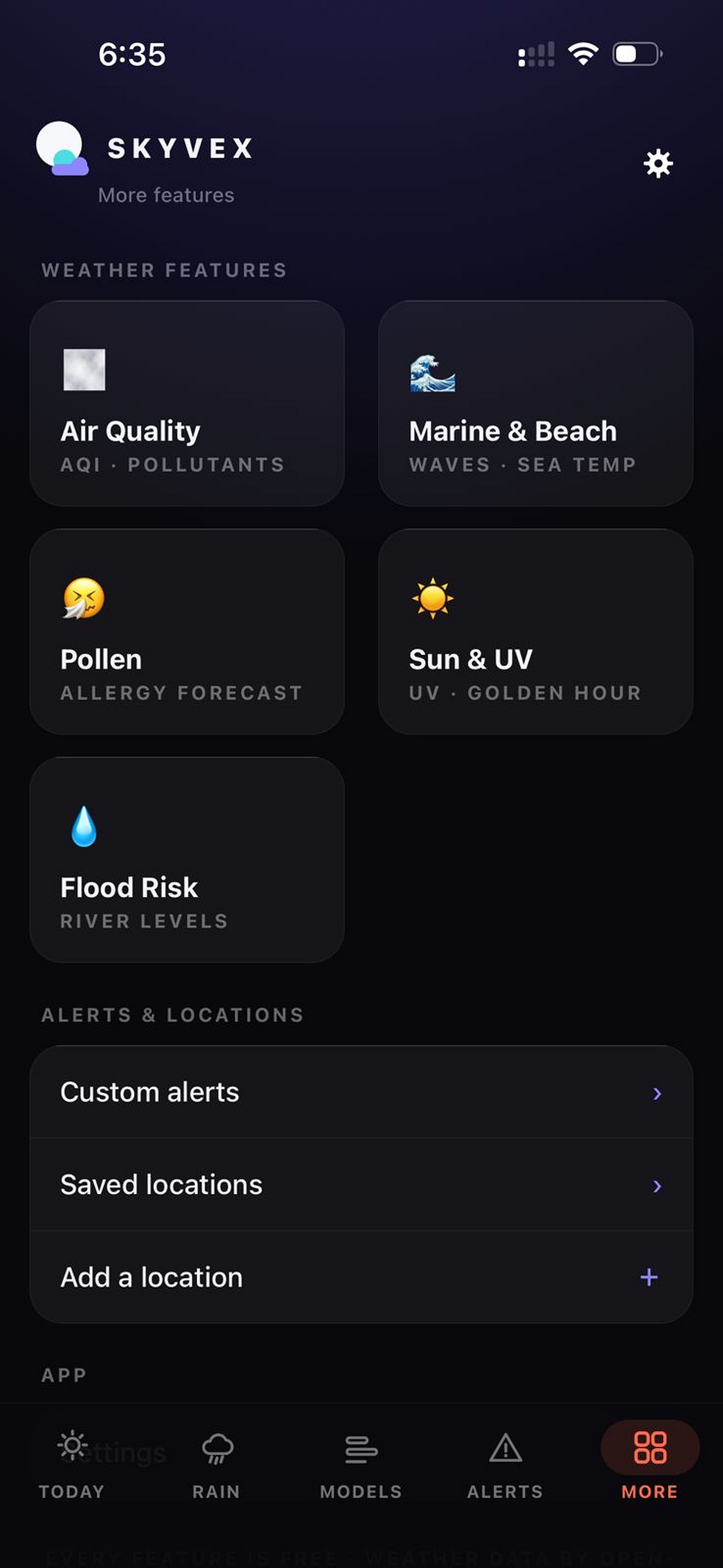 Screenshot 5 of SkyVex Weather