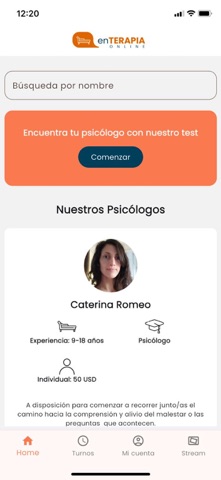 En terapia online screenshot