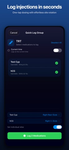Peptide & TRT Tracker: OptiPin screenshot
