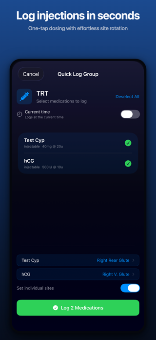 Peptide & TRT Tracker: OptiPin Screenshot 8 of 10