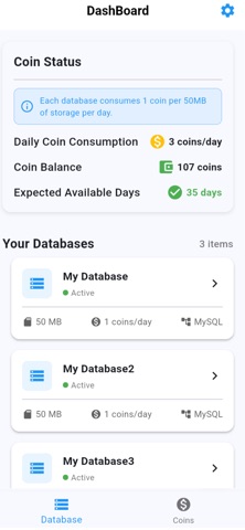 Database Hosting Screenshot 2 of 4
