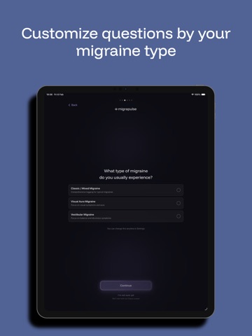 MigraPulse - Migraine Tracker iPad screenshot