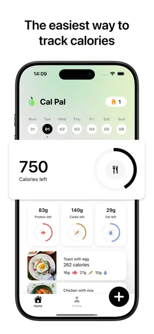 Cal Pal AI Calorie Tracker screenshot 1