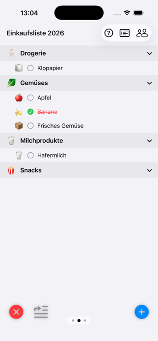 Unsere geteilte Einkaufsliste Screenshot 3 of 5