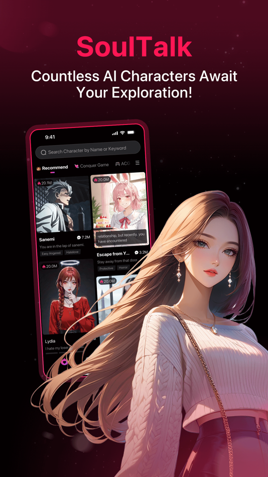 #6. SoulTalk AI: Character Chat (iOS) 由: SINGULARITY MUTUAL ENTERTAINMENT CULTURE MEDIA LIMITED