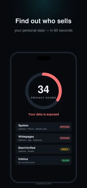 Eraseline: Data Broker Remove screenshot 1