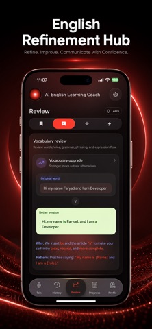 AI English Learning Coach iPhone screenshot