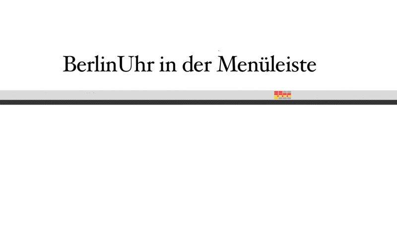 BerlinUhr für die Menüleiste screenshot