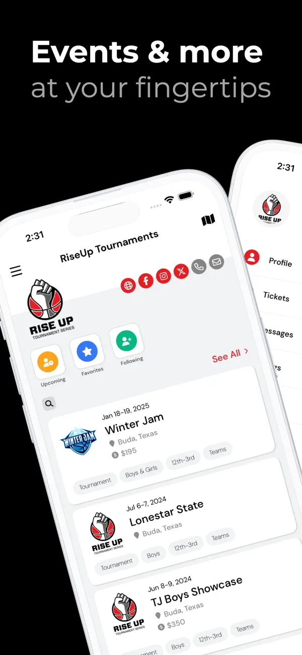 Screenshot #1 pour RiseUp Tournament Series