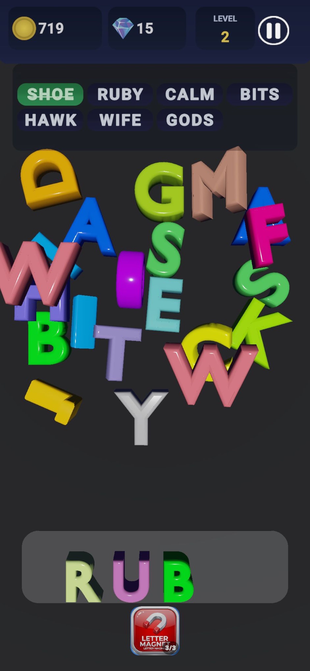 Screenshot 2 of Word Snap 3D
