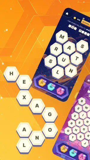 Hexagonal Word Search screenshot 1