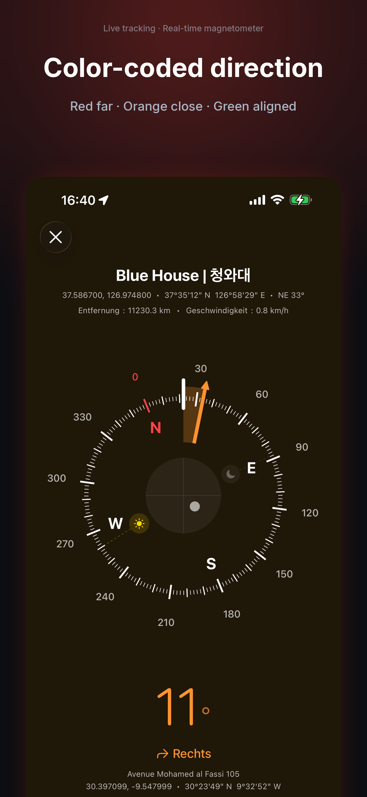 Arrow to Pin: Qibla Compass