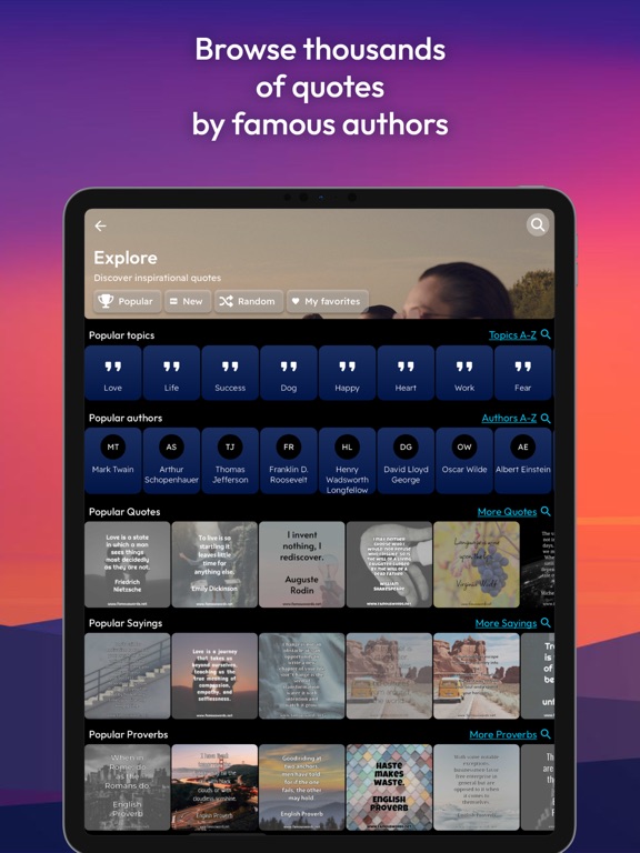 Literally: Quotes and Thoughts iPad screenshot 3 - Reference app