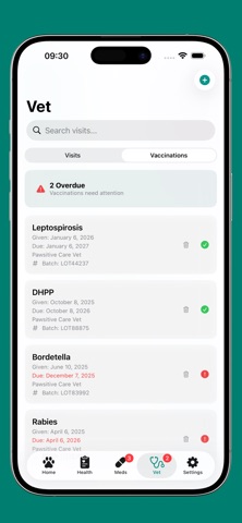 Paw Vault AI: Track Pet Health iPhone screenshot