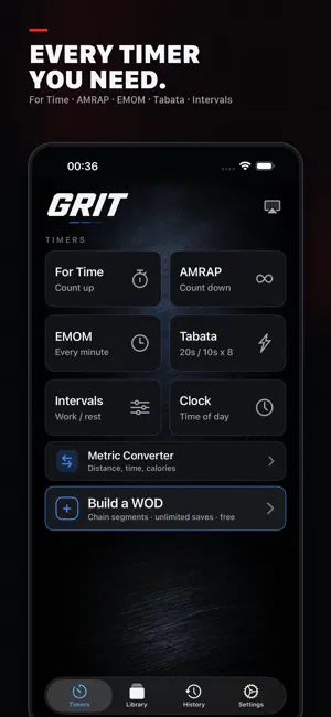 GRIT: Workout & WOD Timer screenshot 2