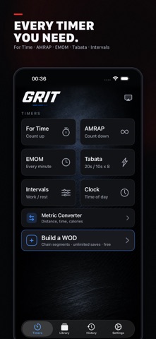 GRIT: Workout & WOD Timer Screenshot 2 of 8