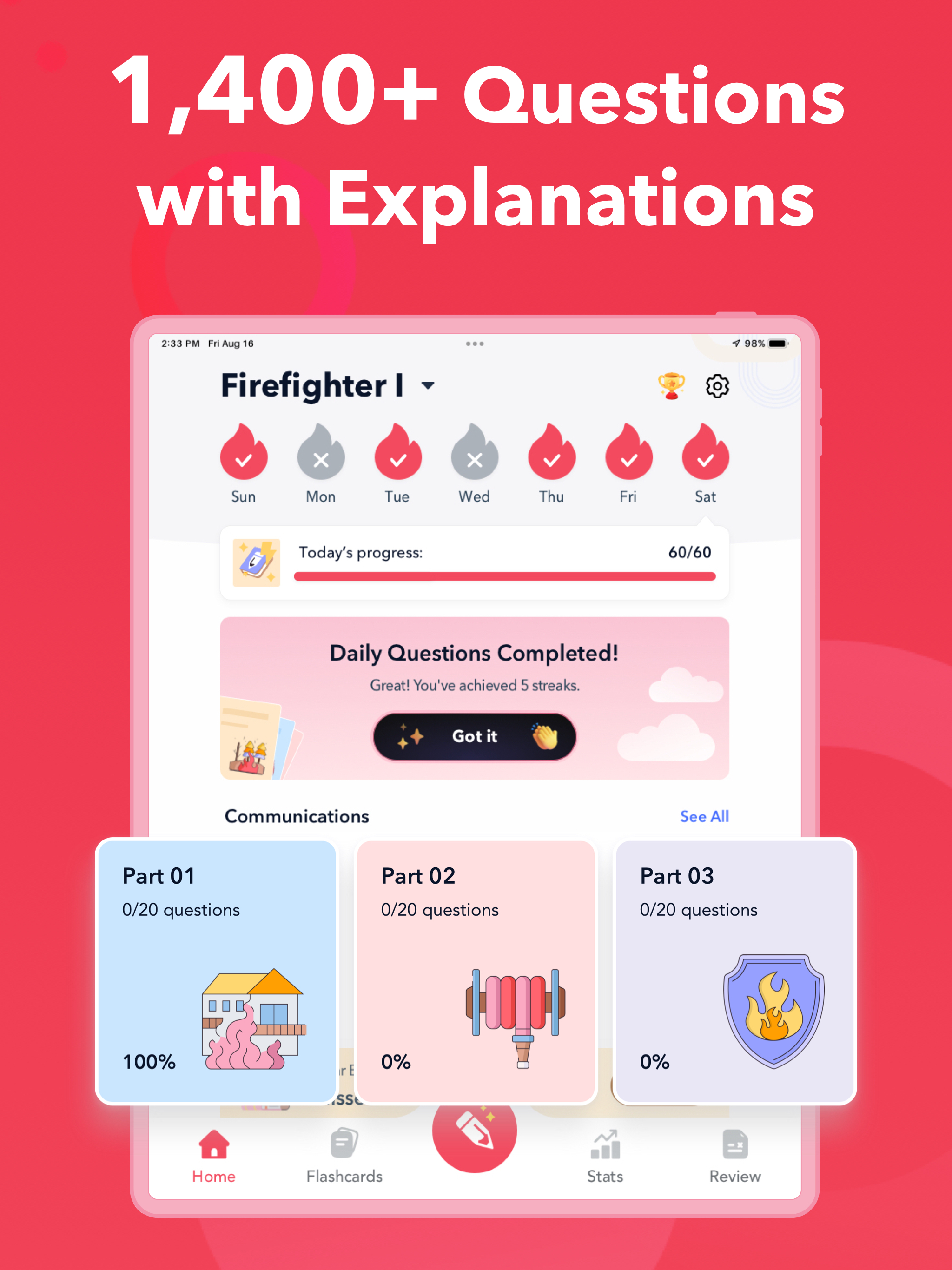 Firefighter 1/2 Exam Prep 2026