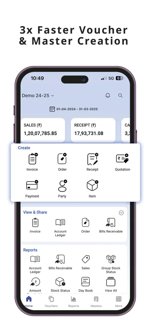 Screenshot #1 pour Busy: GST Billing & Accounting
