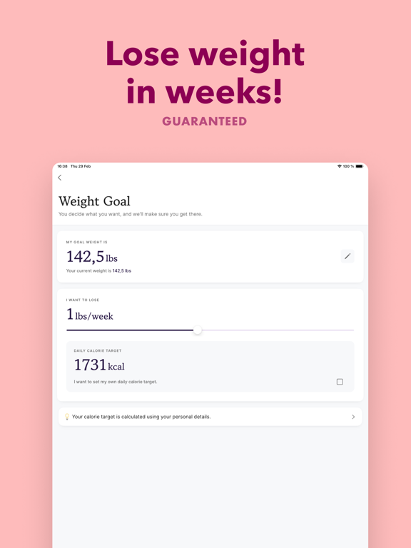 Cals: Calorie Counter & Diets iPad screenshot 3 - Health & Fitness app