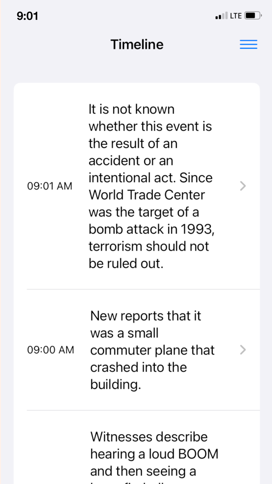 #3. 9/11 Timeshift (iOS) 由: Ryan Semerau