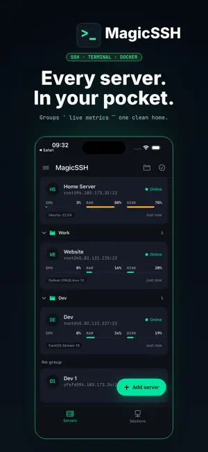 MagicSSH – Server & Terminal screenshot 1