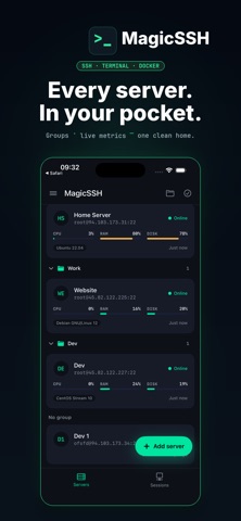 MagicSSH – Server & Terminal Screenshot 1 of 9