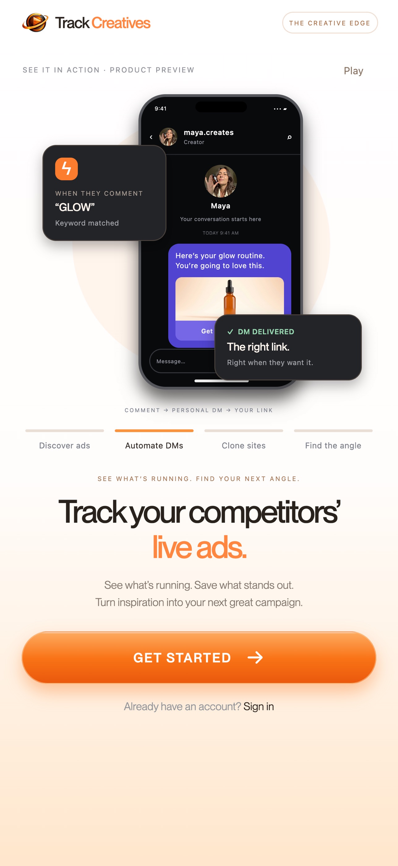 Screenshot 2 of Track Creatives