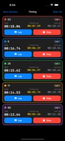 StopWatch For Multiple Cars screenshot