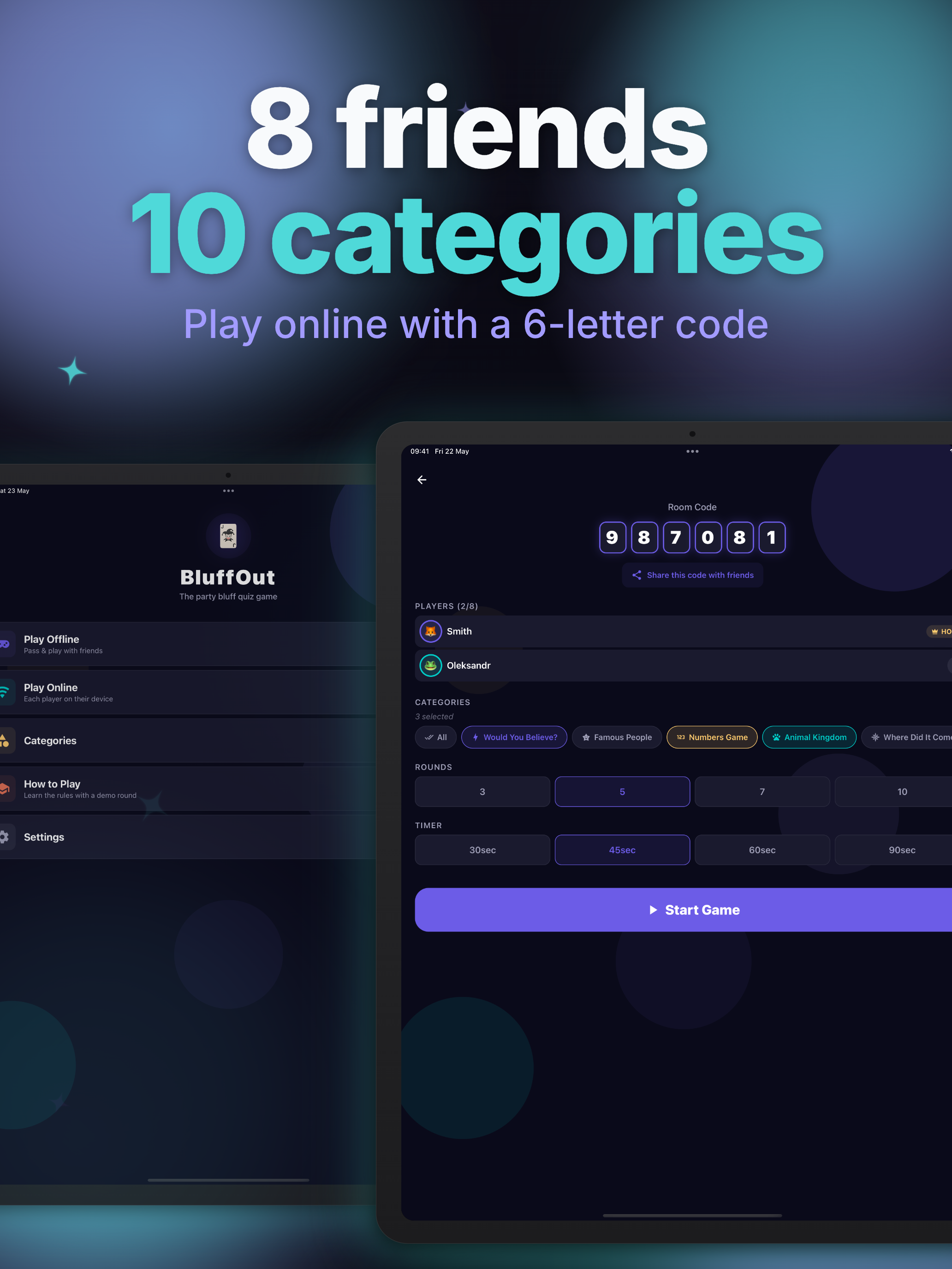 BluffOut: Party Bluff Game