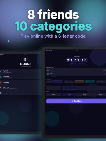 Party Quiz Game - BluffOut iPad screenshot