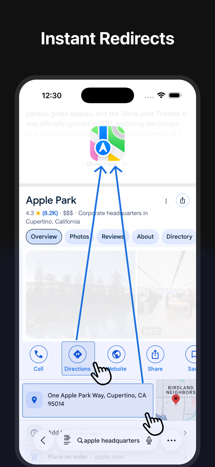 Maps Switcher for Safari