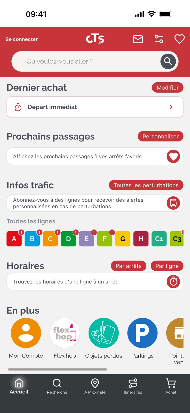 CTS Transports Strasbourg iphone screenshot 1