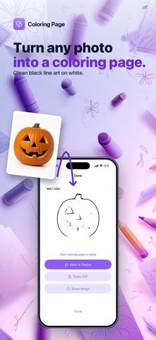 Linely - Coloring Page iPhone screenshot