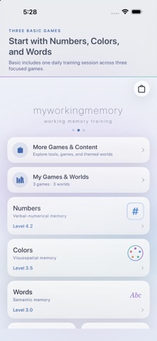 Myworkingmemory Screenshot 1 of 10