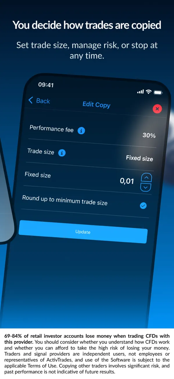 Screenshot #3 pour ActivTrades copytrading