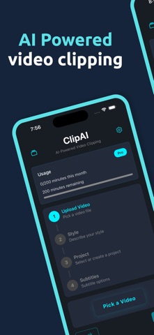 ClipAI - AI Video Editor iPhone screenshot