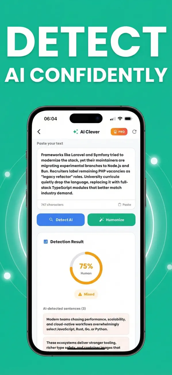 Screenshot #3 pour Clever AI – Humanize & Detect
