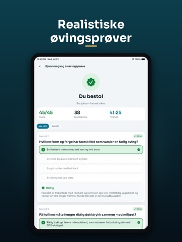 Teoriprøven 2026: Bil klasse B iPad screenshot